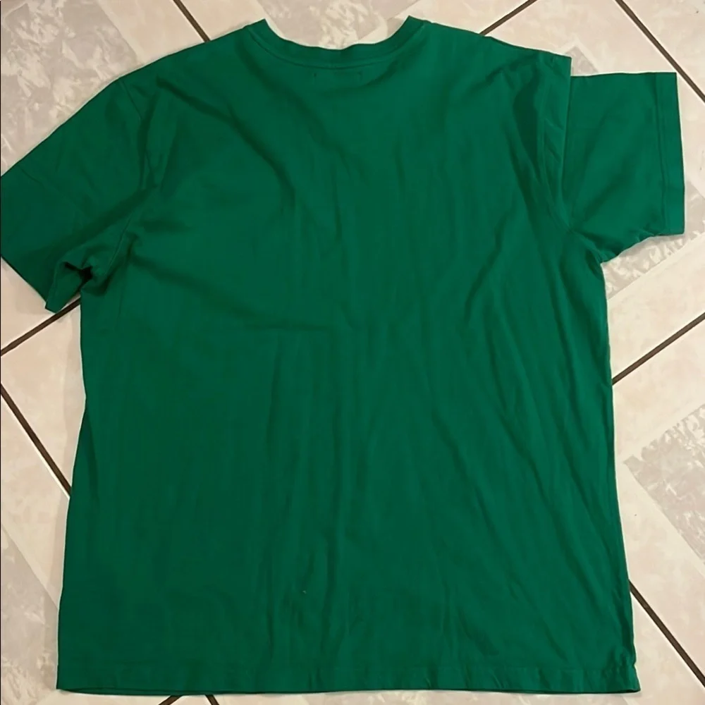 Adidas Men's Green V-Neck Shirt